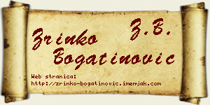 Zrinko Bogatinović vizit kartica